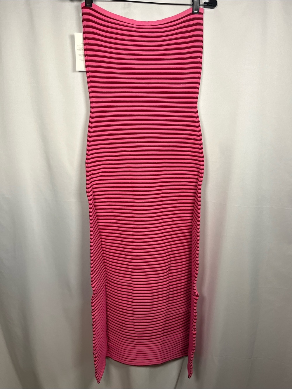 The wolf gang NWT sunmor knit striped tube maxi dress color candy sz m - Picture 6 of 8